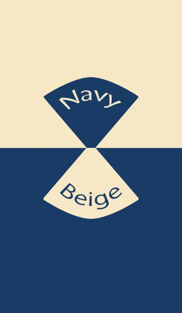 [LINE着せ替え] Navy ＆ Beige Simple design 13の画像1