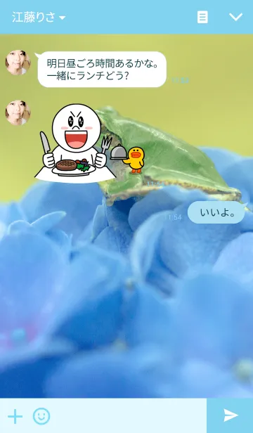 [LINE着せ替え] 蛙とあじさいの画像3