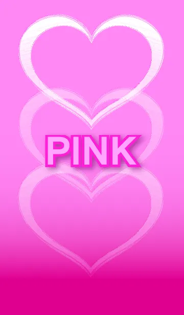 [LINE着せ替え] シンプル PINK HEARTの画像1