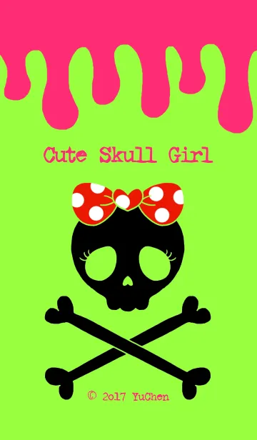 [LINE着せ替え] Cute Skull Girl 2の画像1