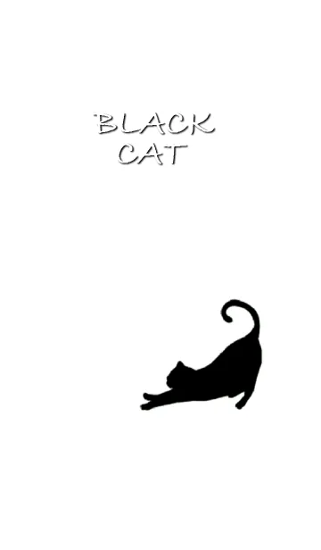 [LINE着せ替え] シンプル着せかえ 黒猫の画像1