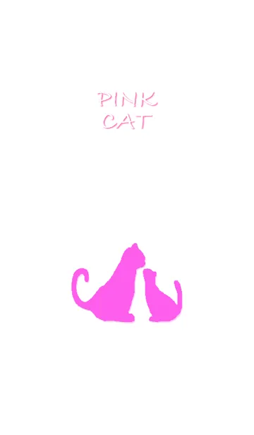 [LINE着せ替え] シンプル着せかえ ピンク猫の画像1