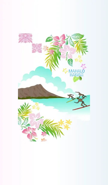 [LINE着せ替え] Mahalo！ Hawaiiの画像1