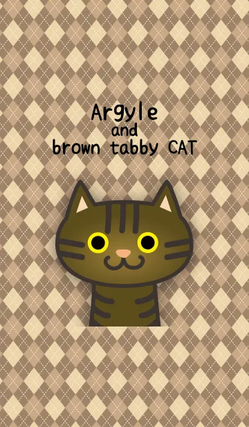 [LINE着せ替え] Argyle and brown tabby CATの画像1