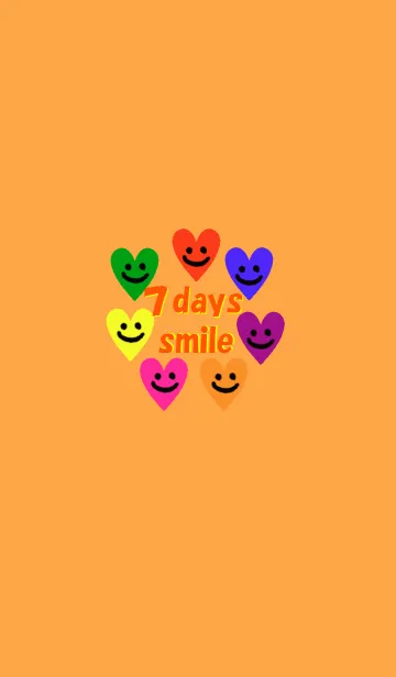 [LINE着せ替え] 7days smile heart orangeの画像1