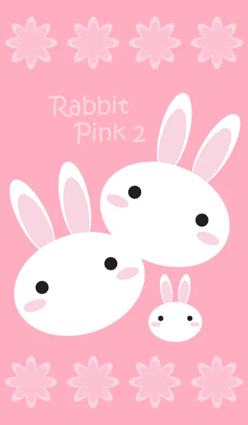 [LINE着せ替え] Rabbit Pink 2の画像1