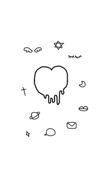 [LINE着せ替え] SIMPLE HEART.の画像1