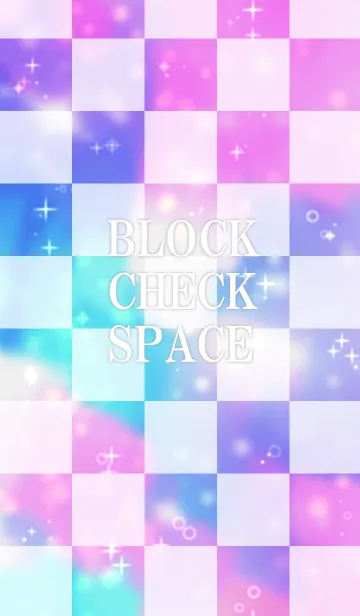 [LINE着せ替え] Colorful blockcheck spaceの画像1