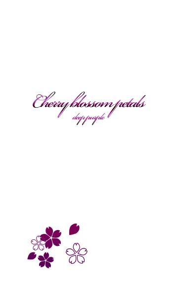 [LINE着せ替え] Cherry blossom petals 紫の画像1