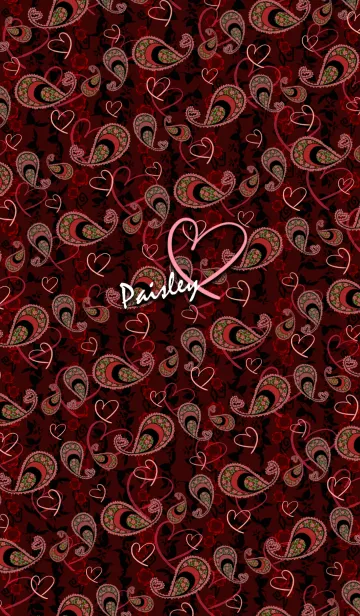 [LINE着せ替え] Paisley -Red-の画像1