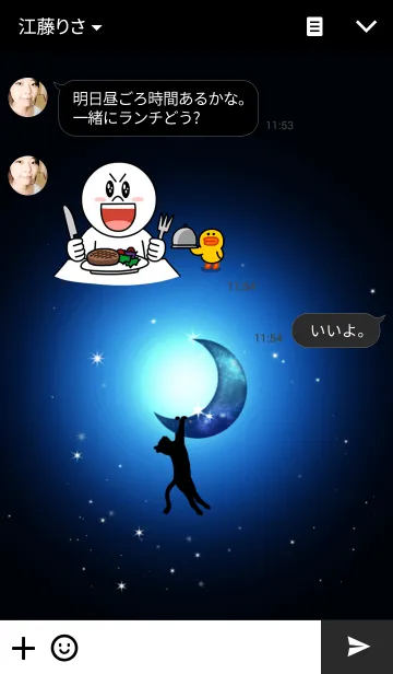 [LINE着せ替え] Cat playing on Moonの画像3