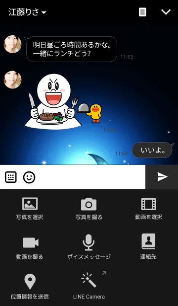 [LINE着せ替え] Cat playing on Moonの画像4