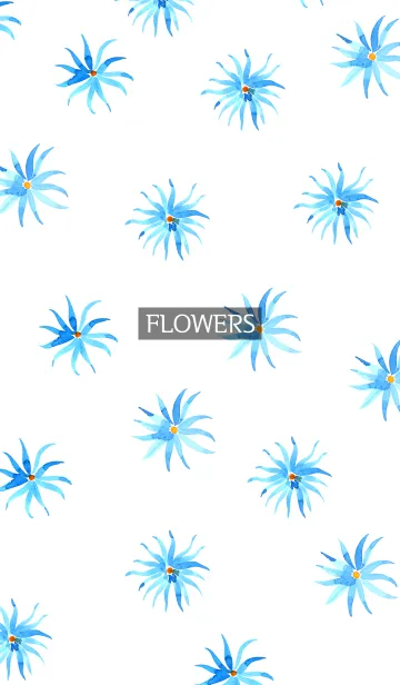[LINE着せ替え] water color flowers_84の画像1