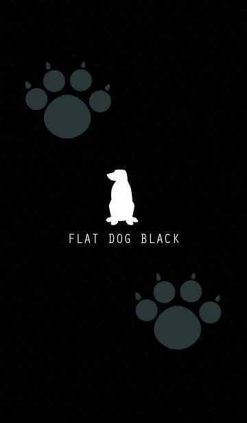 [LINE着せ替え] Flat Dog Blackの画像1