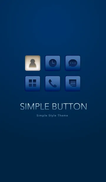 [LINE着せ替え] Simple Button シンプルなボタン 紺の画像1