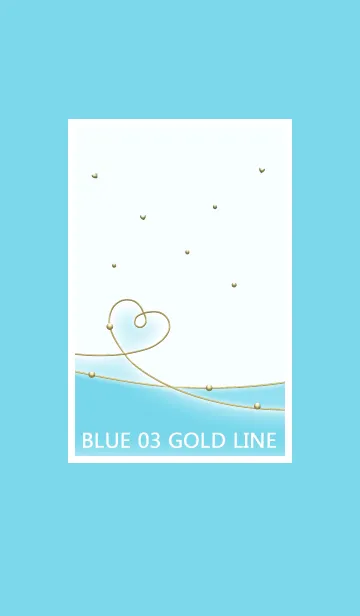 [LINE着せ替え] ゴールドライン/ブルー03の画像1