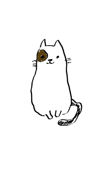 [LINE着せ替え] 手書き猫の画像1