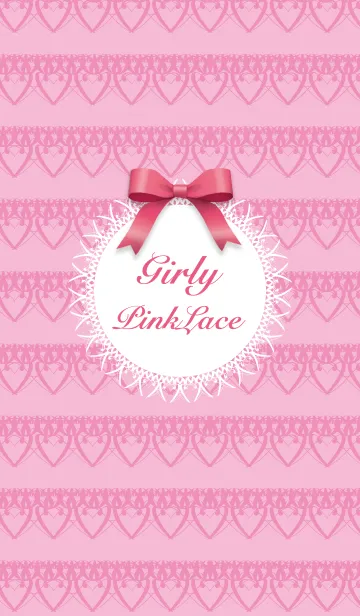 [LINE着せ替え] Girly Pink Laceの画像1