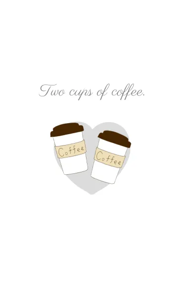 [LINE着せ替え] Two cups of coffee.の画像1