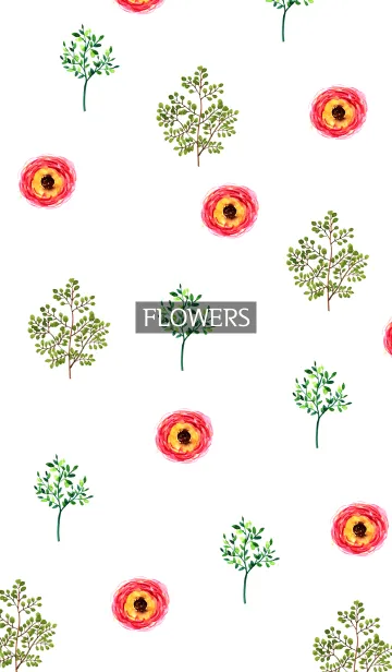 [LINE着せ替え] water color flowers_85の画像1