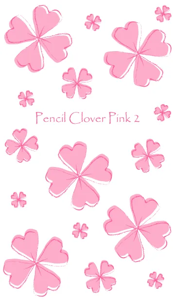 [LINE着せ替え] Pencil Clover Pink 2の画像1