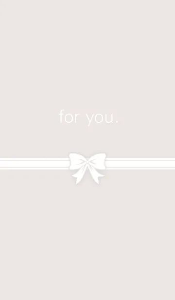 [LINE着せ替え] シンプルリボン ベージュの画像1