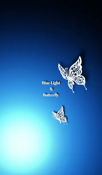 [LINE着せ替え] ♥ペア♥Blue Light ＆ Butterflyの画像1