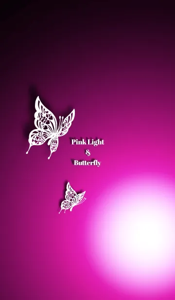 [LINE着せ替え] ♥ペア♥Pink Light ＆ Butterflyの画像1