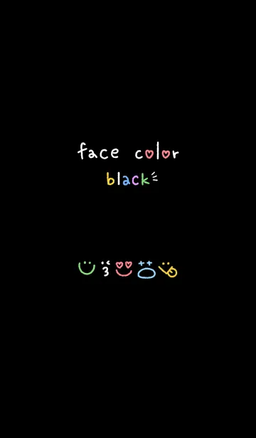 [LINE着せ替え] face color blackの画像1