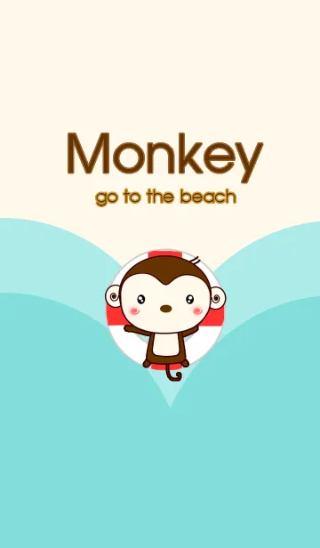 [LINE着せ替え] Monkey go to the beachの画像1