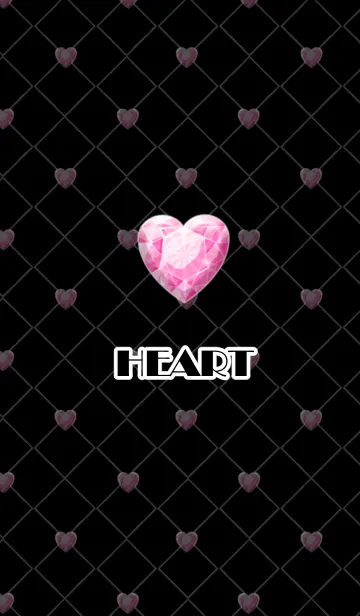 [LINE着せ替え] jewelry heart black＆pinkの画像1