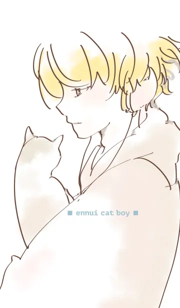 [LINE着せ替え] ennui cat boyの画像1