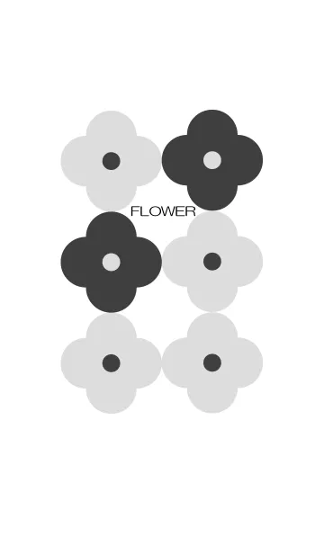 [LINE着せ替え] フラワー グレー きせかえの画像1