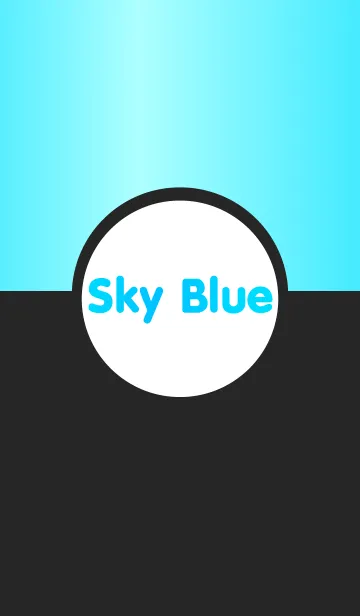 [LINE着せ替え] Simple Black ＆ Sky Blueの画像1