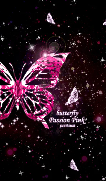 [LINE着せ替え] butterfly passion pink premiumの画像1