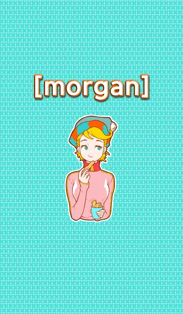 [LINE着せ替え] チェレステグリーンの仏蘭西少女モルガンの画像1