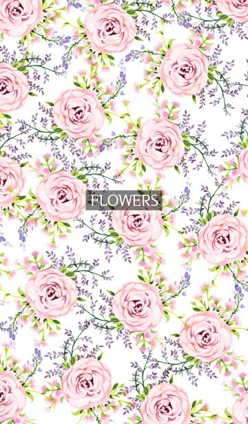 [LINE着せ替え] water color flowers_81の画像1