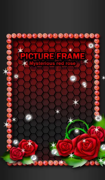 [LINE着せ替え] カワイイ♥フレーム Mysterious red roseの画像1
