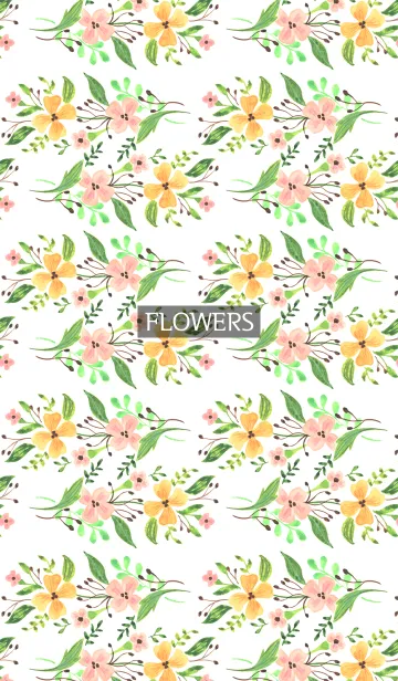 [LINE着せ替え] water color flowers_89の画像1
