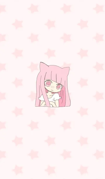 ピンクな猫耳少女の着せ替えメイン画像