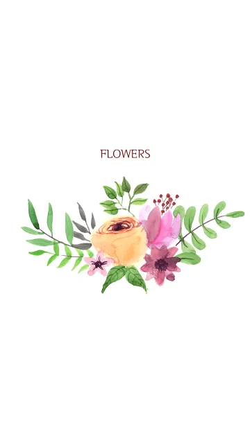 [LINE着せ替え] water color flowers_77の画像1