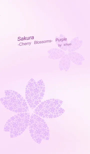 [LINE着せ替え] SAKURA -Cherry blossoms-Purple by ichiyoの画像1