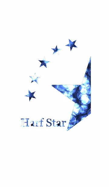 [LINE着せ替え] Half Star blue sparkle ver.の画像1