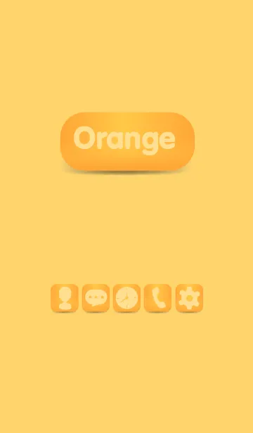 [LINE着せ替え] Simple Orange Buttonの画像1