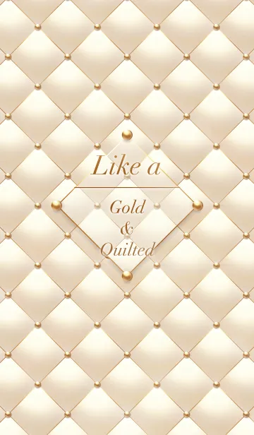 [LINE着せ替え] Like a - Gold ＆ Quilted #Champagneの画像1