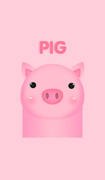 [LINE着せ替え] Simple Pink pigの画像1