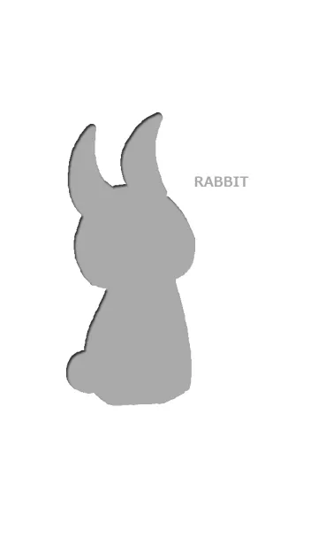 [LINE着せ替え] ウサギ グレーの画像1