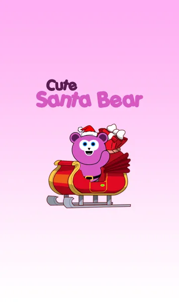 [LINE着せ替え] Cute Santa Bear themeの画像1