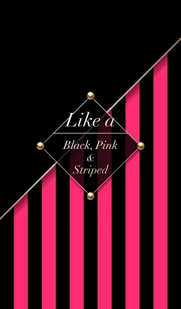 [LINE着せ替え] Like a - BLK, PNK ＆ Striped #Devilの画像1