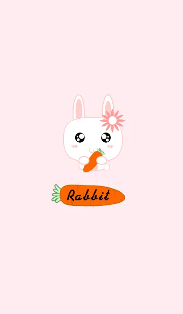 [LINE着せ替え] Rabbit with carrot 2の画像1